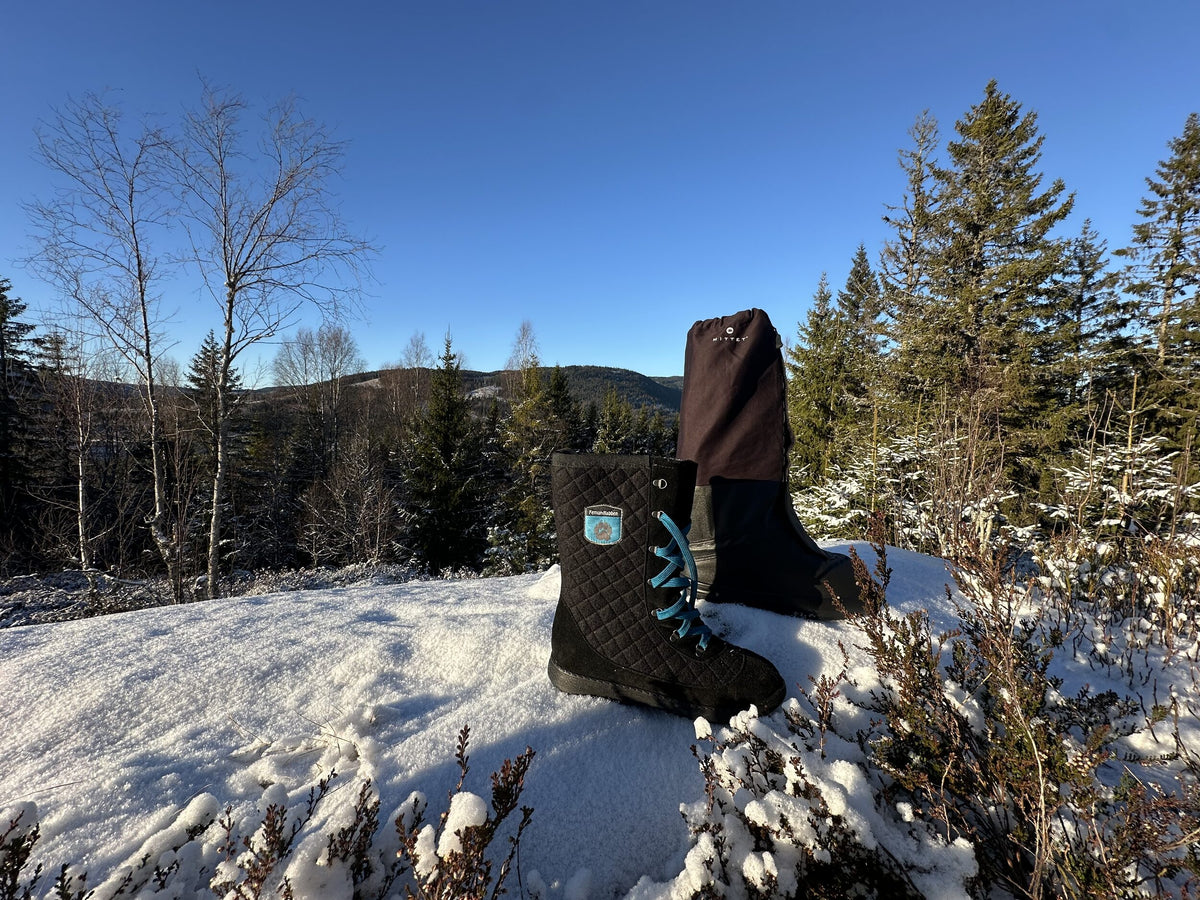 Femundlabben i sort i snøen